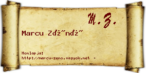 Marcu Zénó névjegykártya